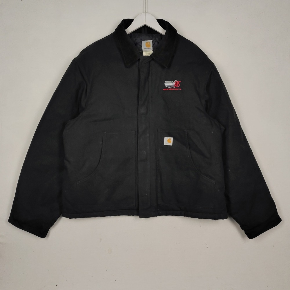 Carhartt J002 BLK Arctic Traditional Jacket Black XL Regular ATS Embroidered